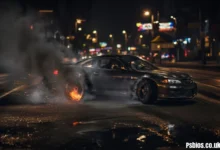 Ahmed Dahan Drift Bruning Car