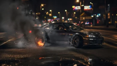 Ahmed Dahan Drift Bruning Car