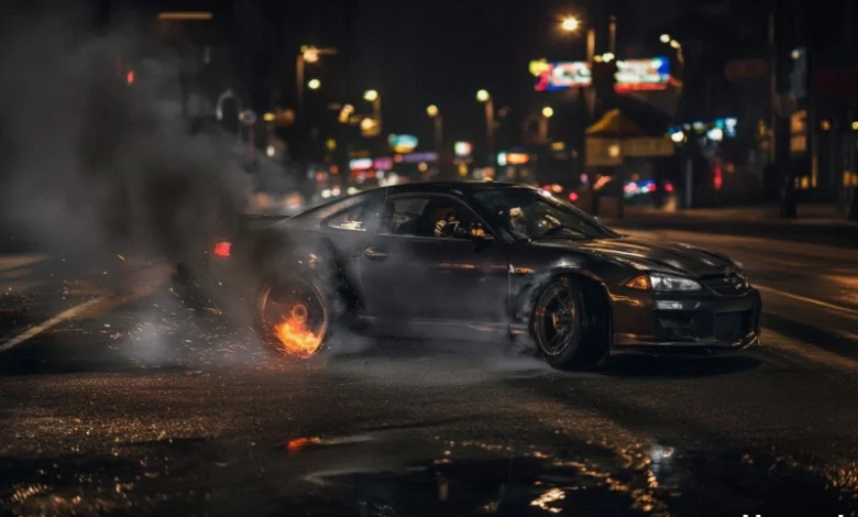 Ahmed Dahan Drift Bruning Car